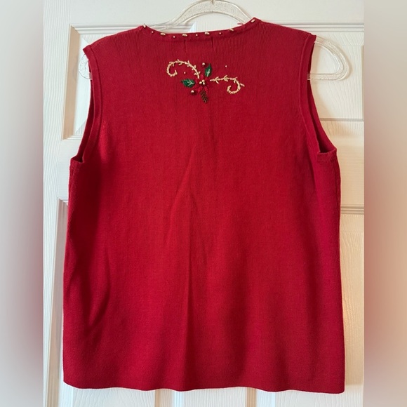 CB Collections Women’s Vintage Christmas Vest Size M - Picture 5 of 7